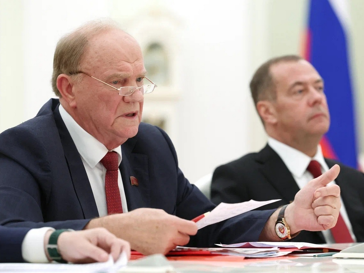 Г.А. Зюганов принял участие во встрече Владимира Путина с руководителями парламентских партий